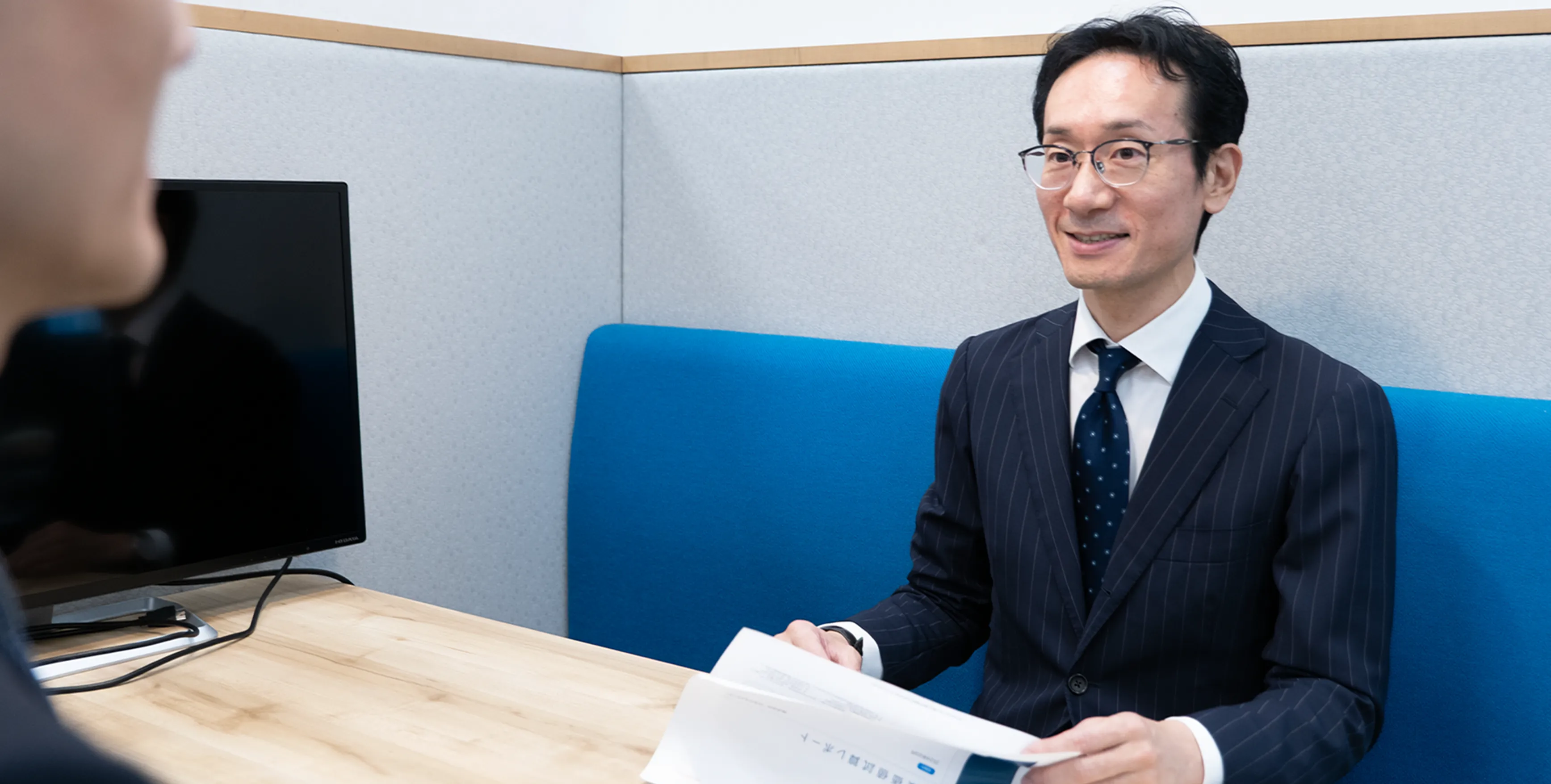 雙木 達也　インタビューの様子
