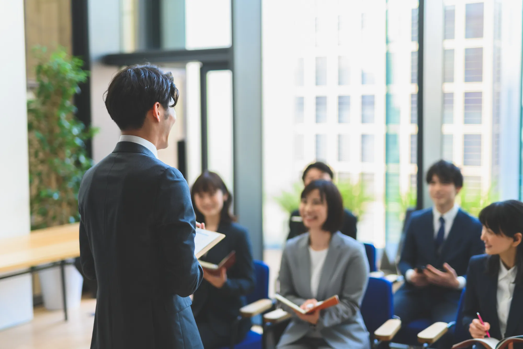 入社時研修の様子